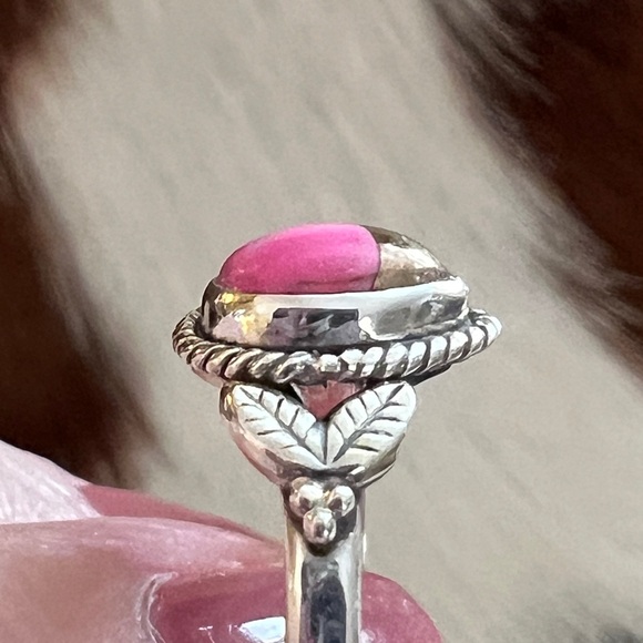 ❤️ Cotton Candy Dahlia Kingman Turquoise Sterling 925 Southwestern Ring Sz 6.5 - Picture 5 of 14